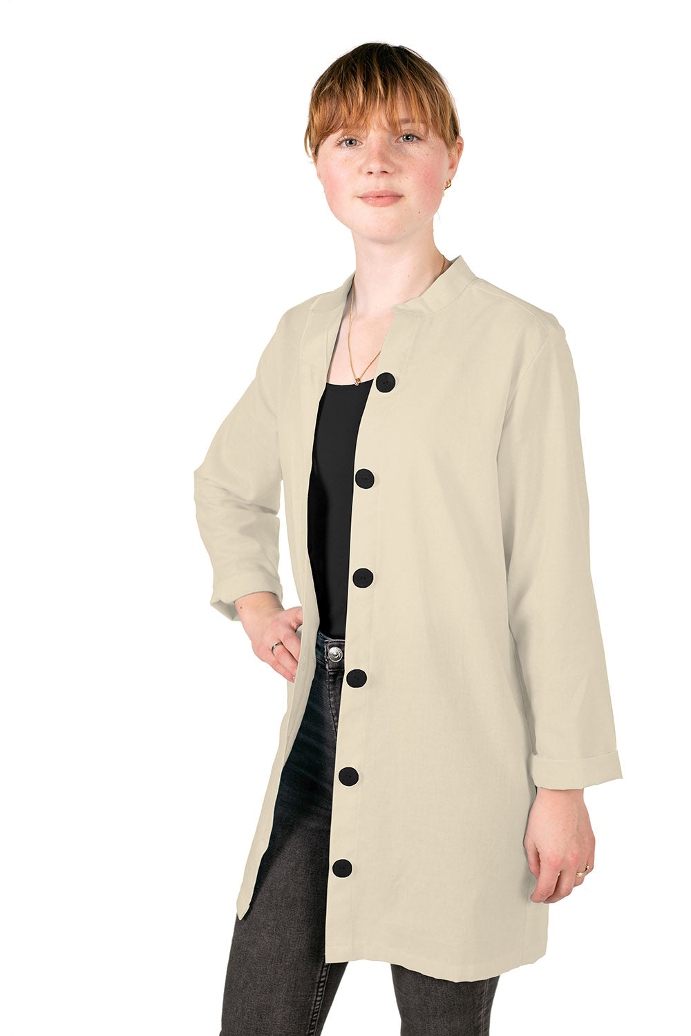 Fahnentuch Baumwoll-Dekostoff uni wollweiß – naturfarbener Baumwollstoff für Fahnen, Deko & Kostüme