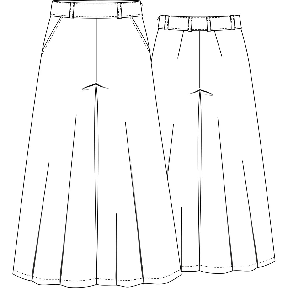 Papierschnittmuster Hosenrock Theresa