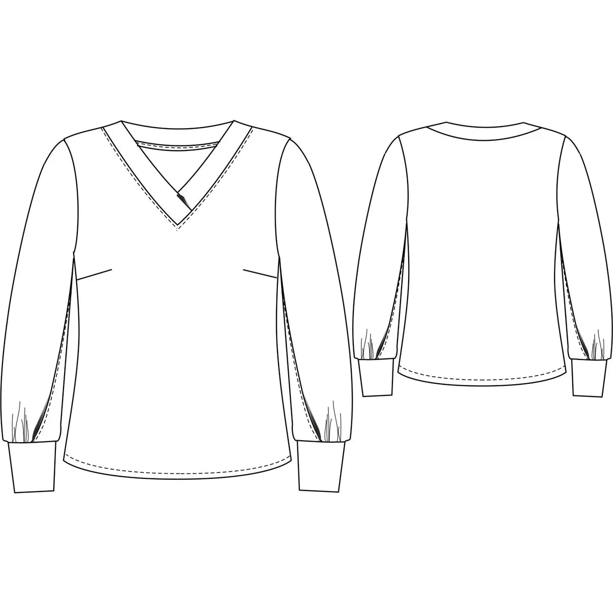 Papierschnittmuster Pulli Umeko