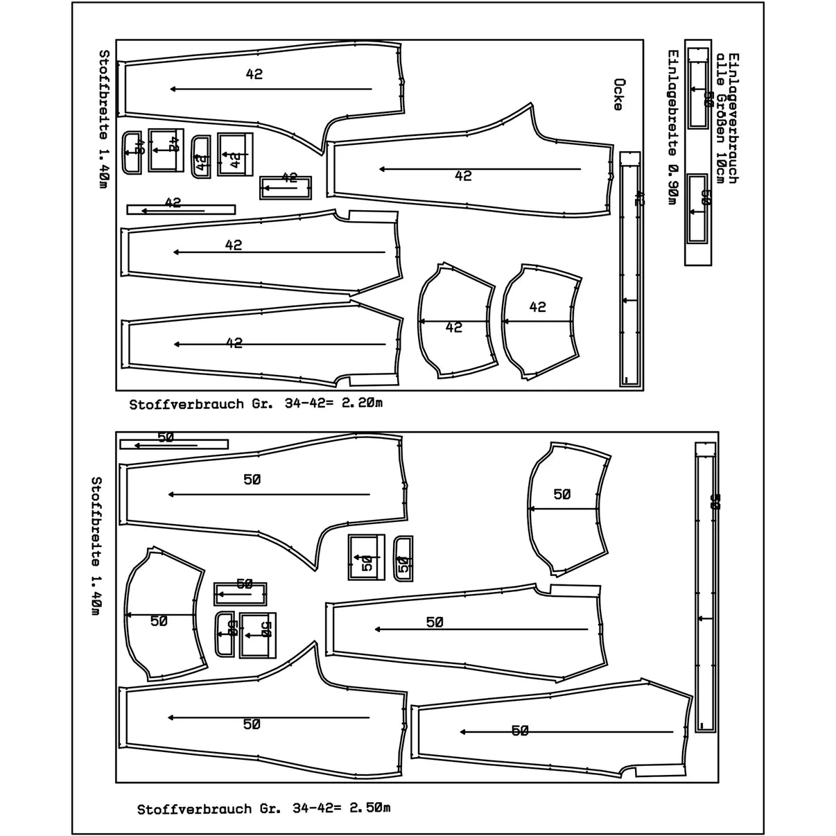 Papierschnittmuster Highwaist Hose Ücke