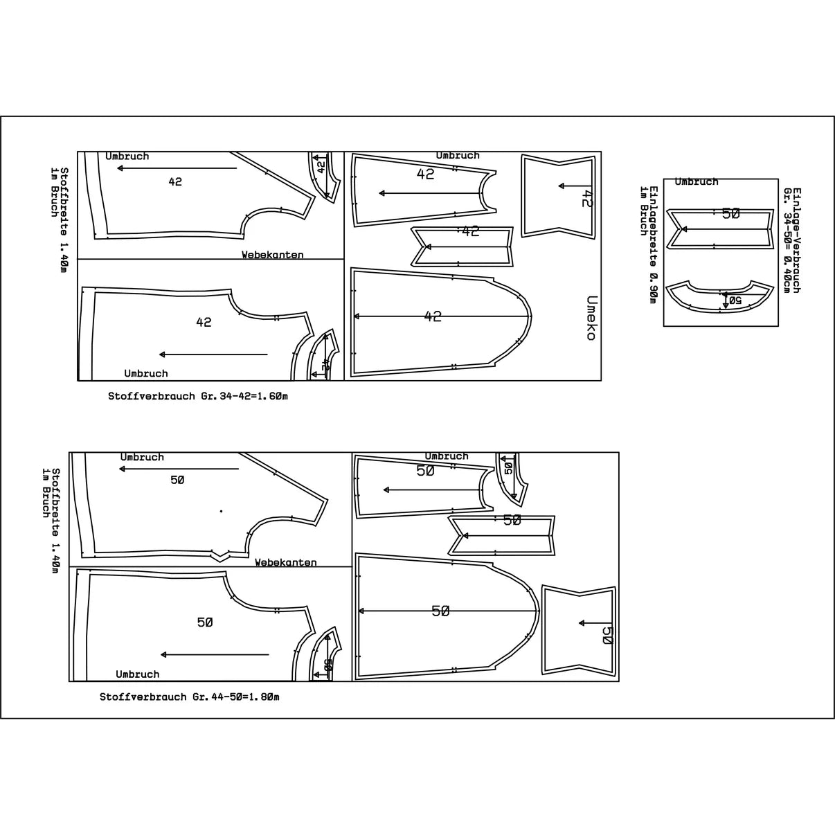 Papierschnittmuster Pulli Umeko