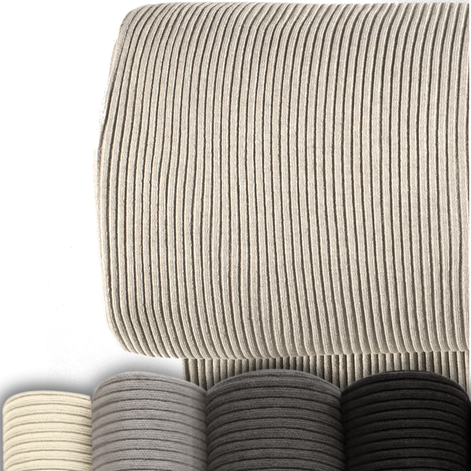 Grobes Ribbündchen Stoff im Schlauch - Meliert