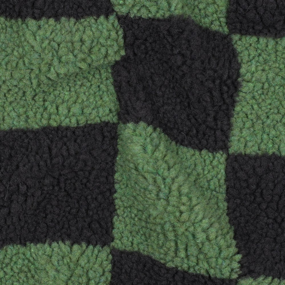 Sherpa Teddy Jacquard Stoff - Karomuster