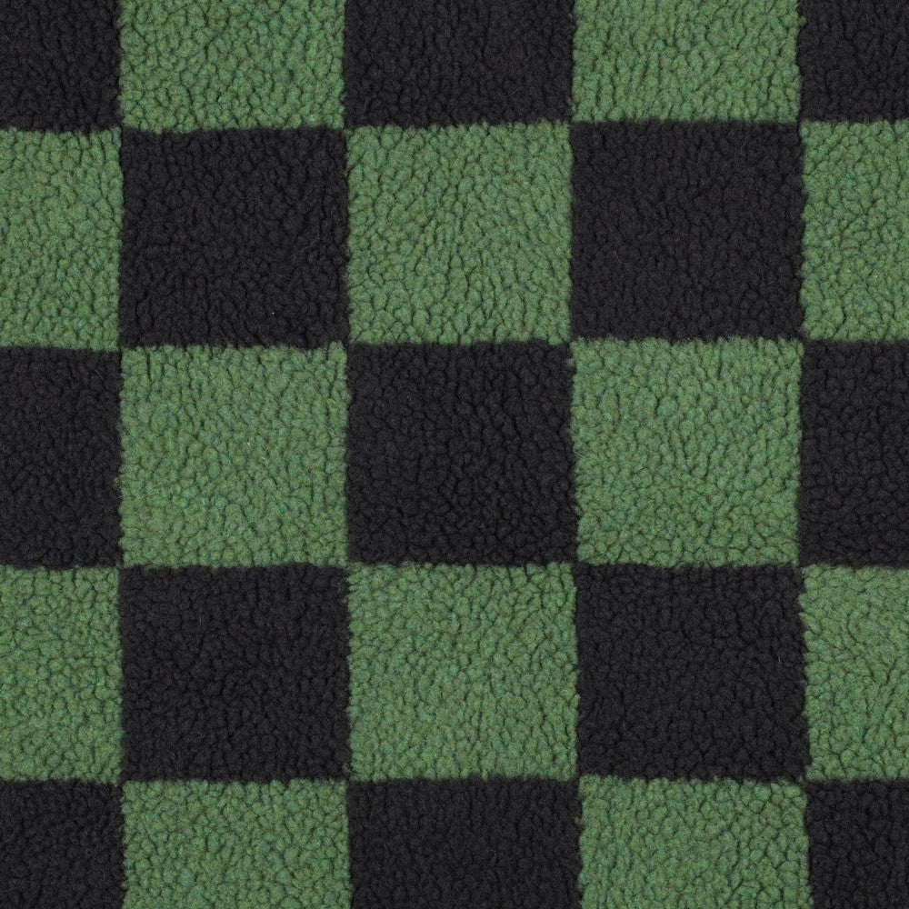 Sherpa Teddy Jacquard Stoff - Karomuster