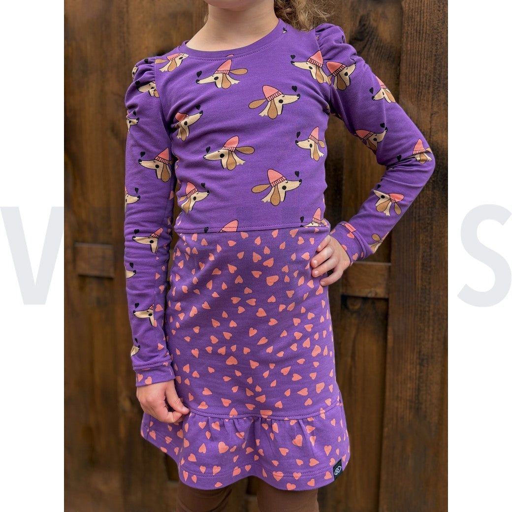 French Terry Stoff - Hunde und Herzen