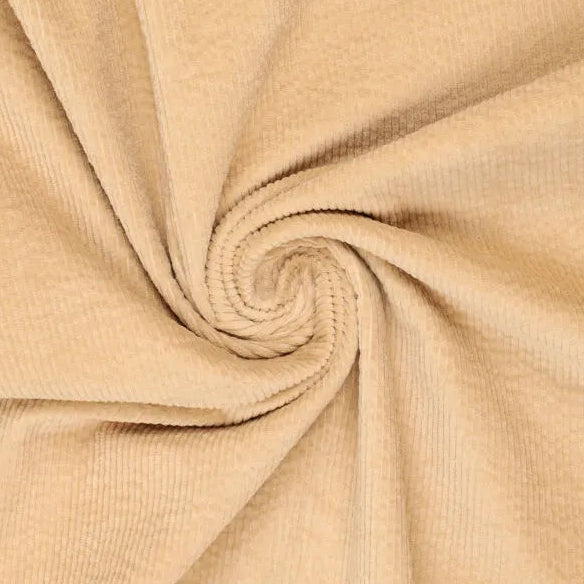 Breitcord Stretch washed - 3.5 mm breite Rippen Corduroy - uni