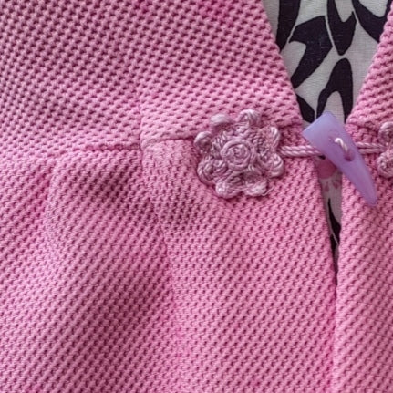 Strickstoff Jacquard - erhabene Mini-Rauten - rosa