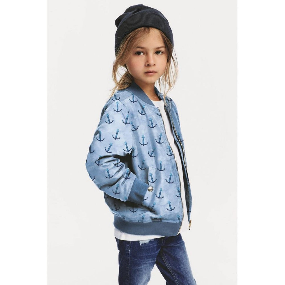 Sweat French Terry Digitaldruck by Poppy - Anker - ocker