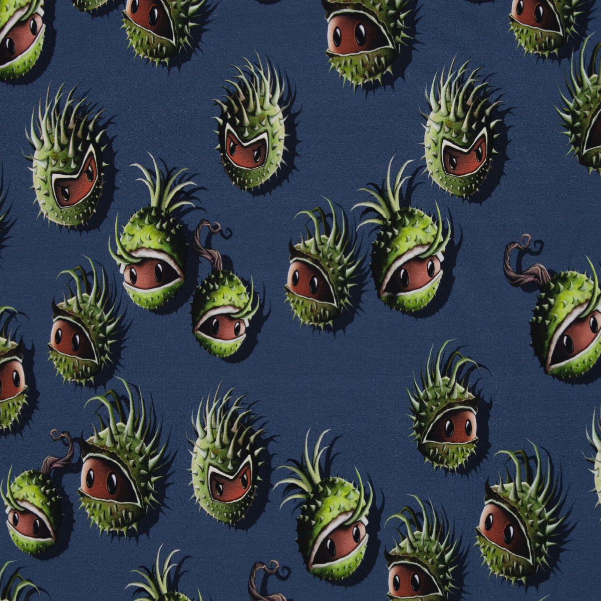 French Terry Swafing Chestnut Friends by Thorsten Berger - Kastanien