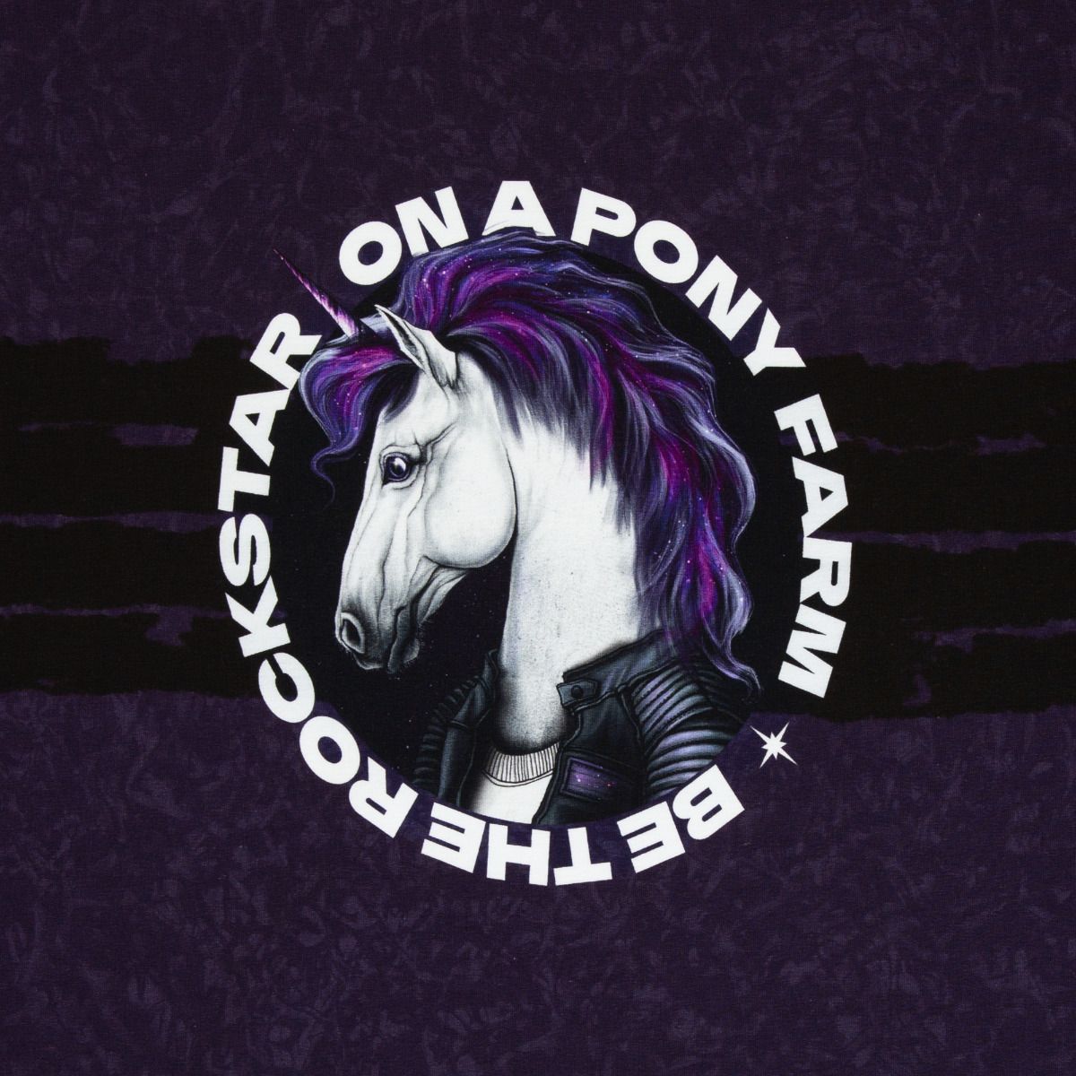 French Terry Swafing PANEL ca. 85 cm x 150 cm Unicornique by Thorsten Berger - lila