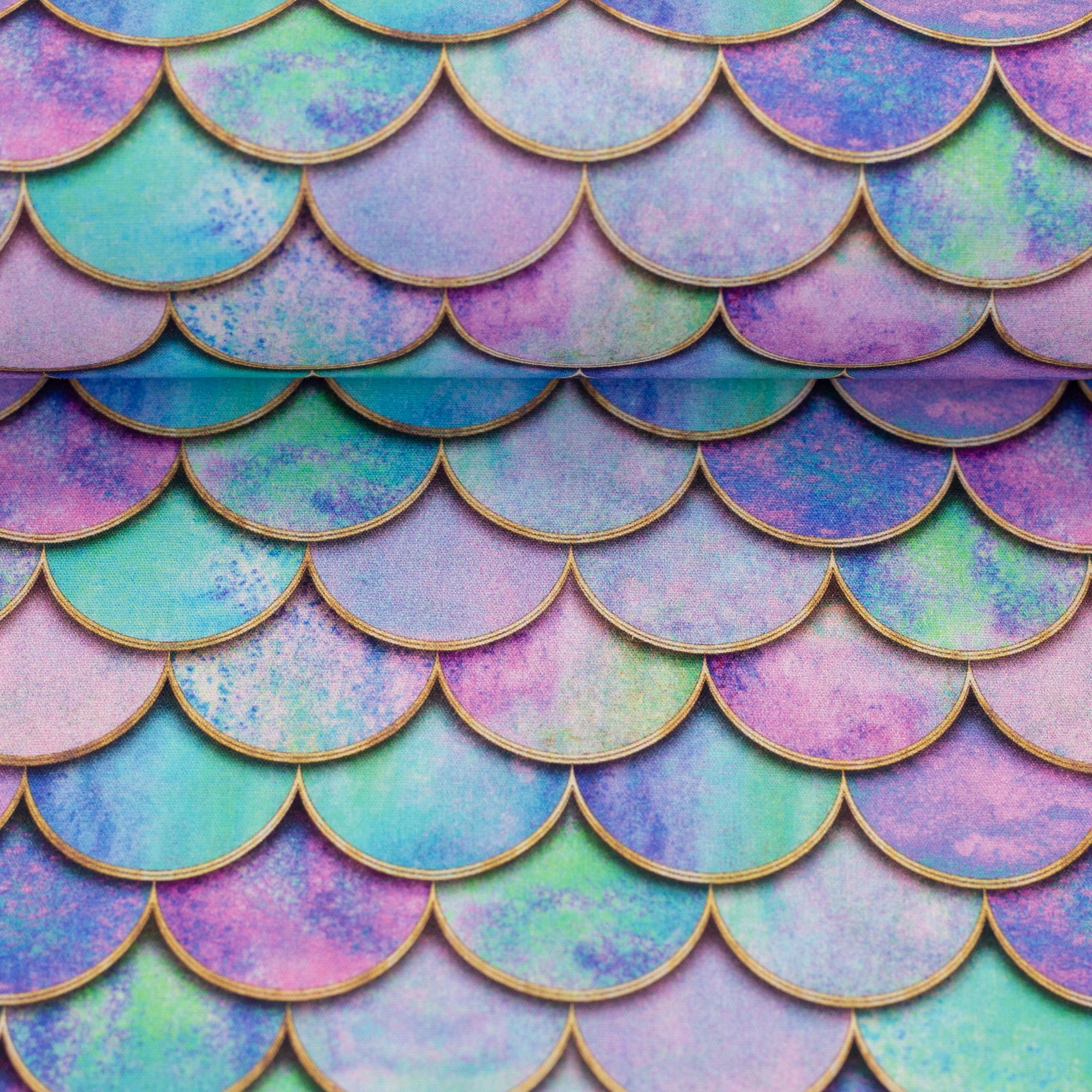 Webware Baumwolle Swafing Mermaid - Meerjungfrau - türkis - pink