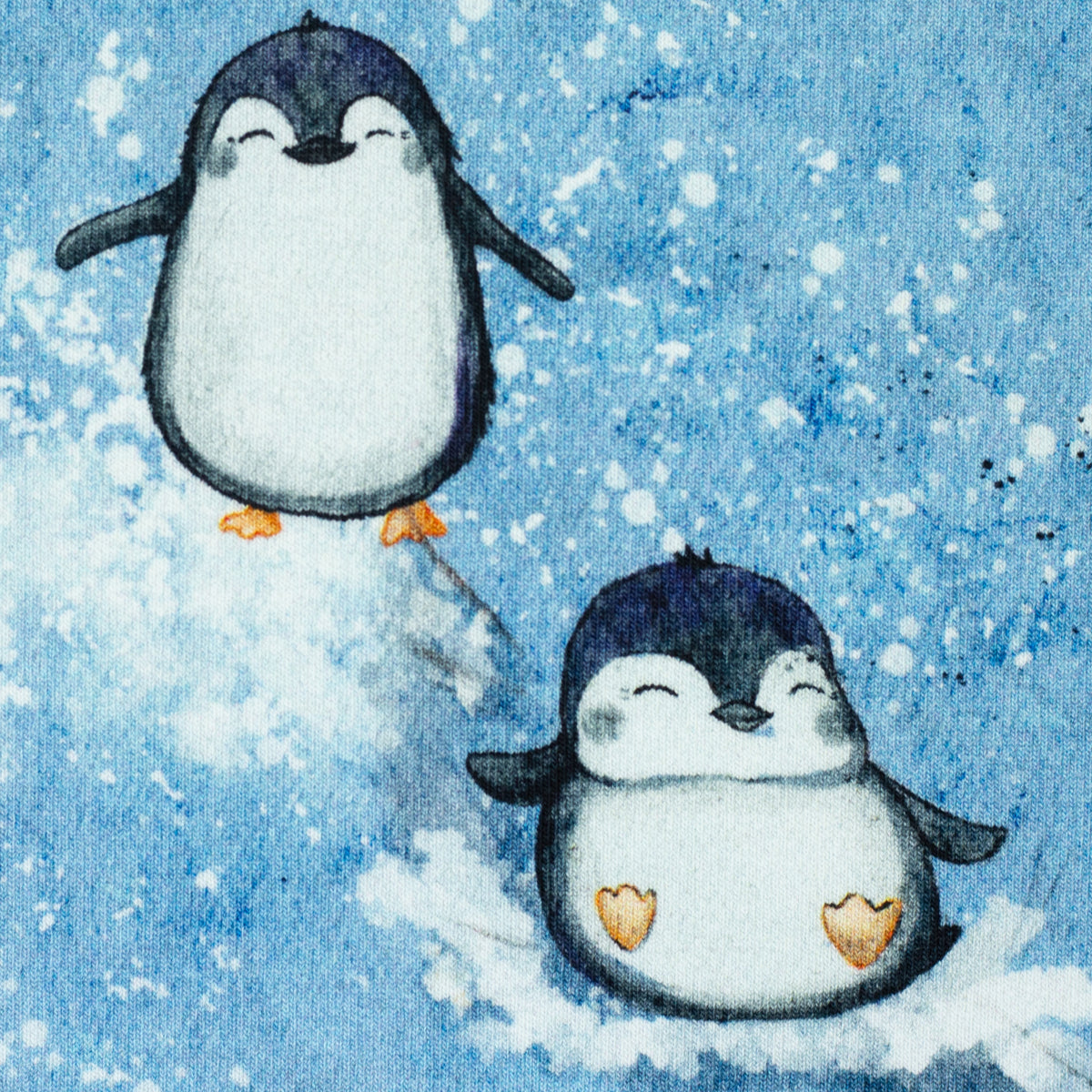 French Terry Swafing - Arctic by Christiane Zielinski - Pinguine - blau