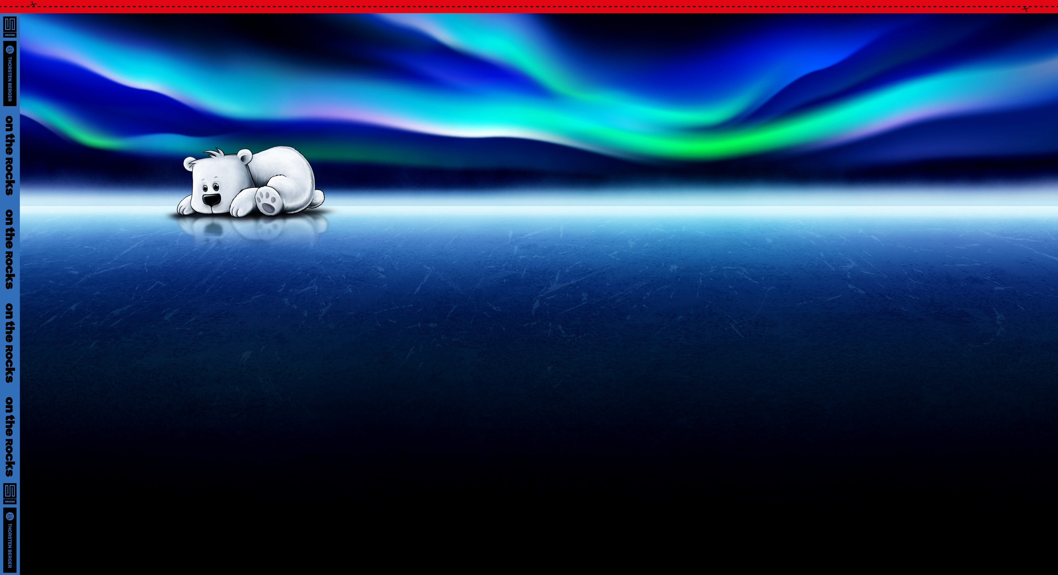 Sweat Swafing PANEL-Kombi On The Rocks by Thorsten Berger - Polarlichter - blau