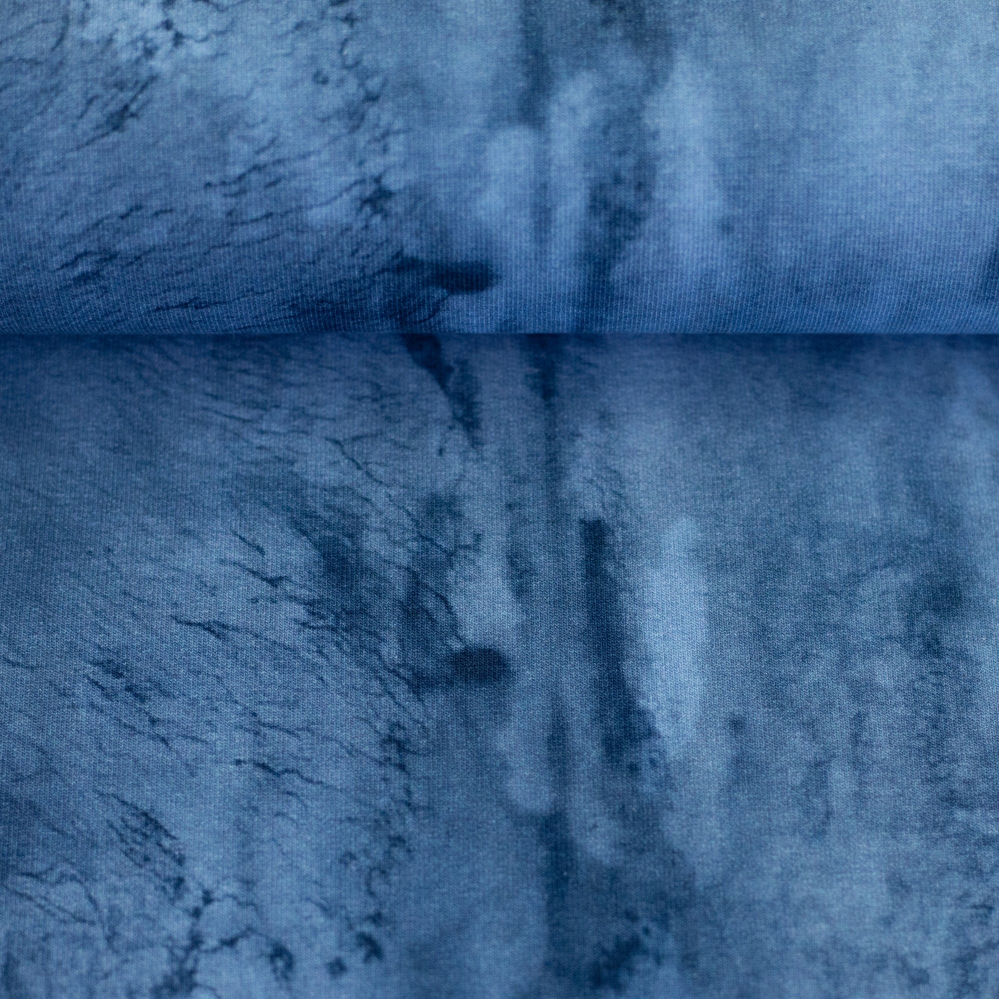 Sweat Swafing Kombistoff - On The Rocks by Thorsten Berger - Wasserfarben - jeansblau