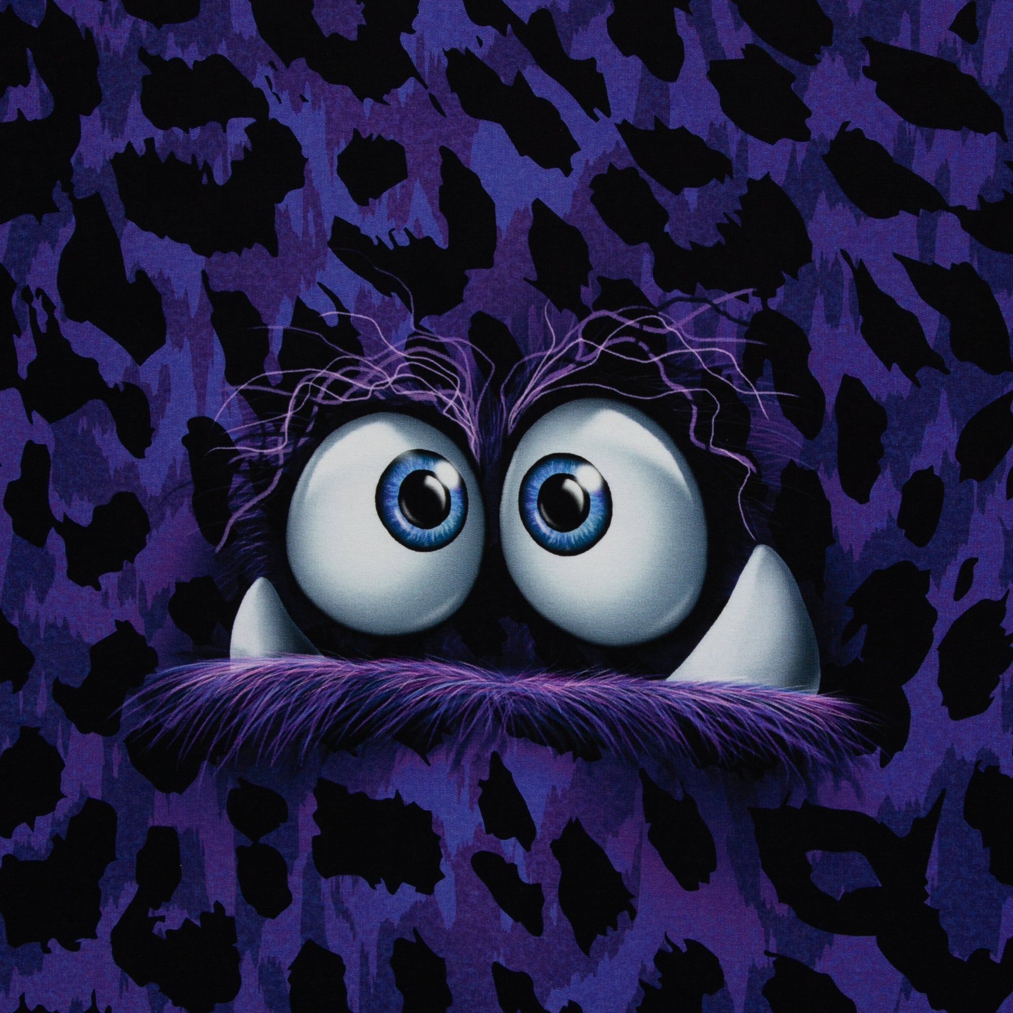 French Terry Swafing PANEL ca. 85 cm x 150 cm MONSTA by Thorsten Berger - Leo - Lila