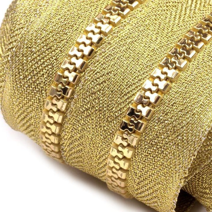 Endlos-Reißverschluss 5mm - goldfarben