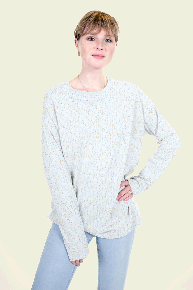 Jersey - Gräser - pastellblau