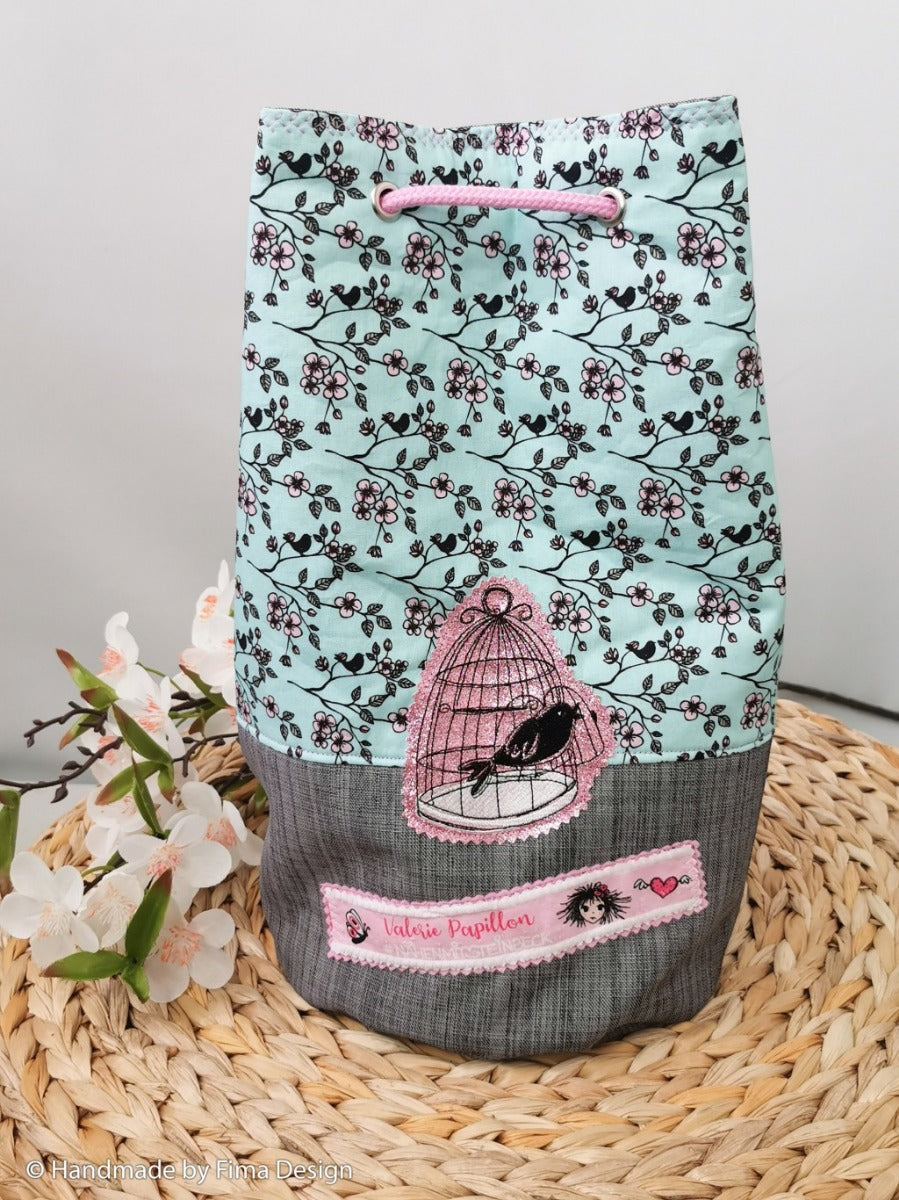 Webware Baumwolle Swafing Valerie Papillon by Steinbeck - Valerie und Herzen - mint