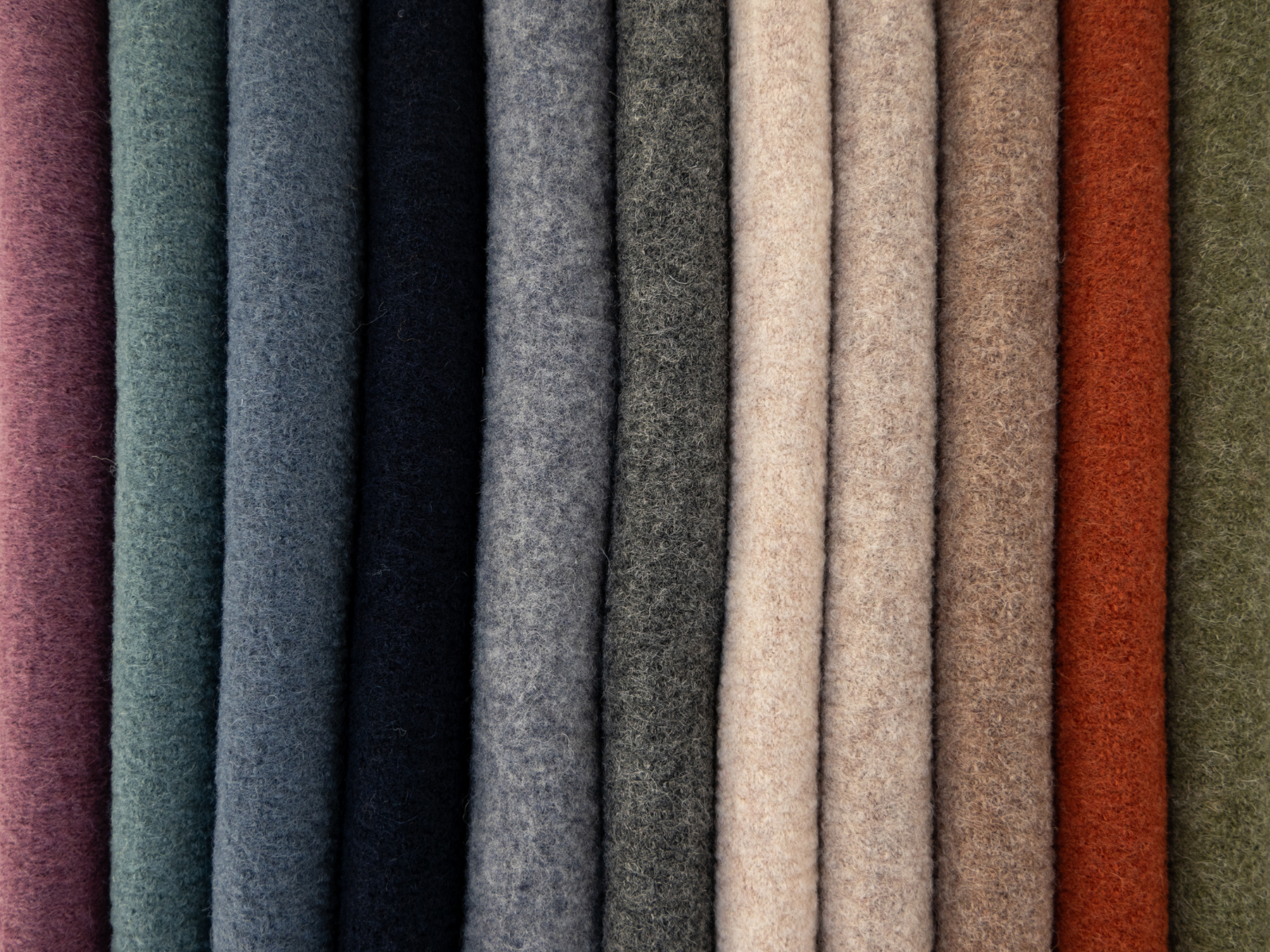 Wollfleece Stoff Nena - uni