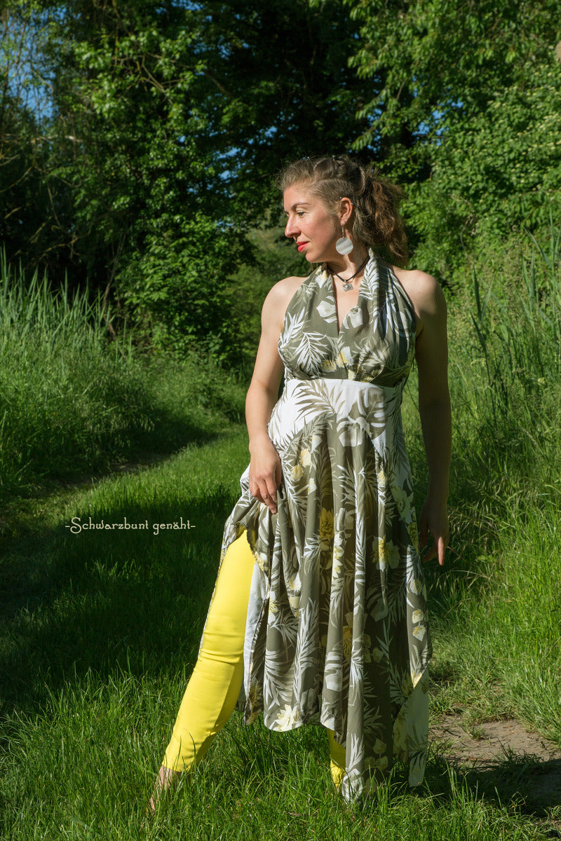 Webware Viskose - Lilien - weiß