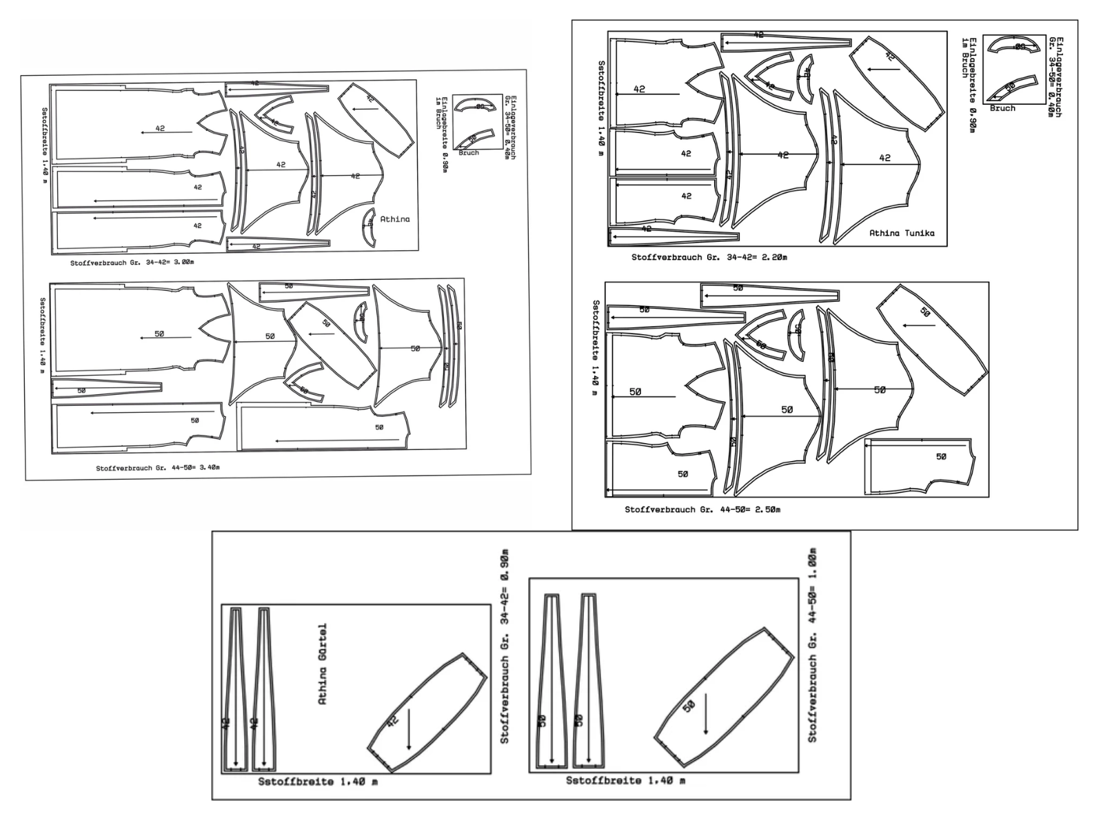 Papierschnittmuster Premium Tunikakleid Athina