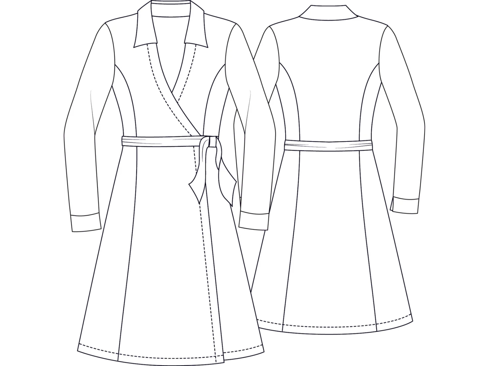 Papierschnittmuster Premium Wickelkleid Jahel