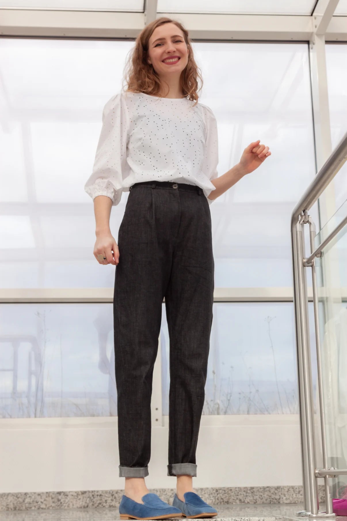 Papierschnittmuster Highwaist Hose Ücke