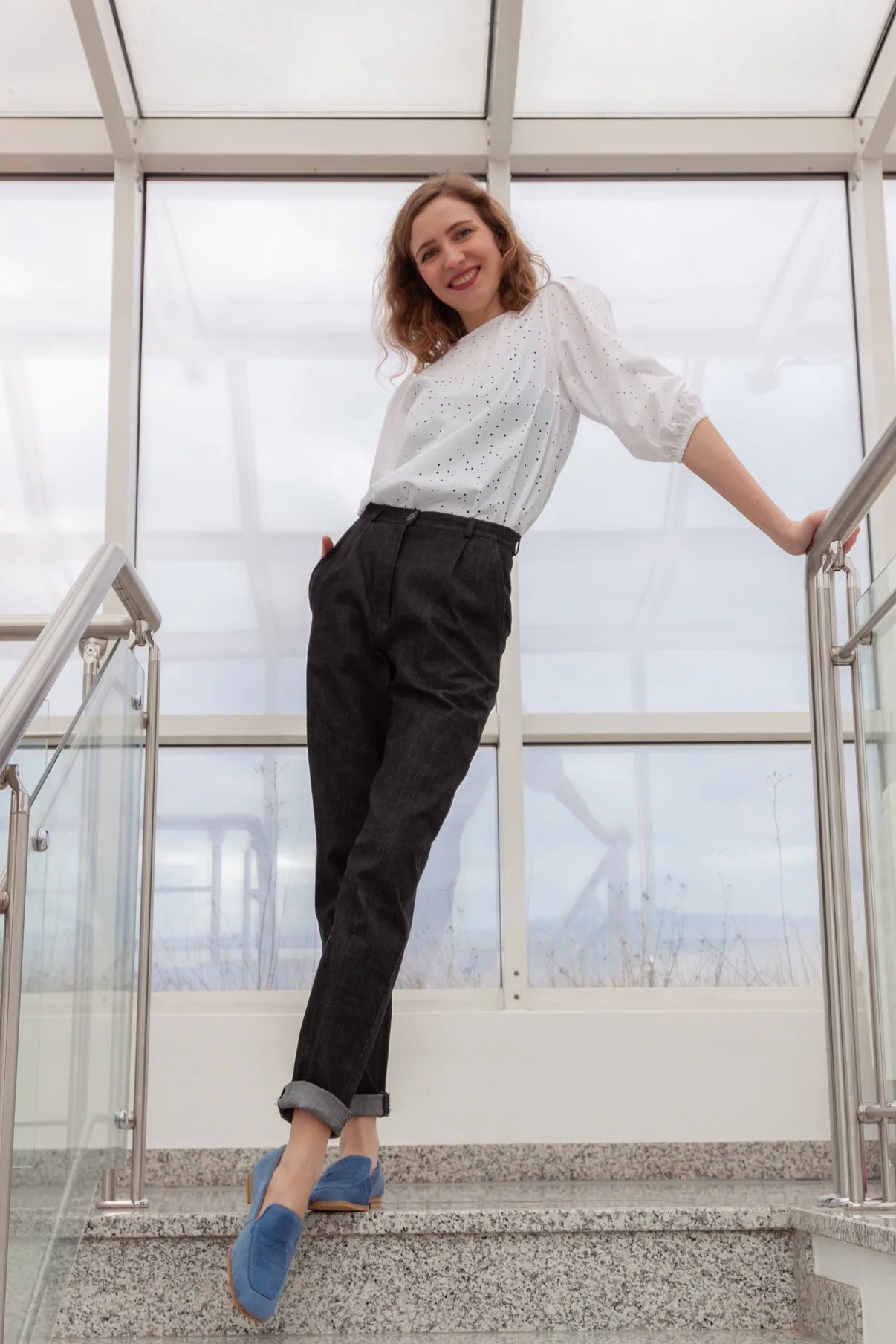 Papierschnittmuster Highwaist Hose Ücke