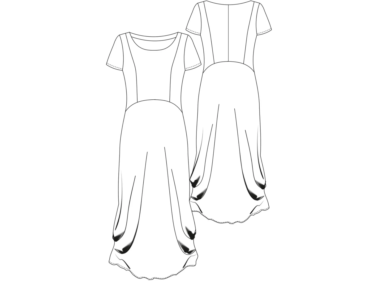 Papierschnittmuster Tulpenkleid Fleur