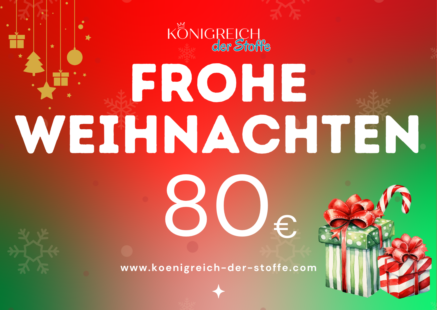 🎄 Weihnachten Gutschein - Königreich der Stoffe