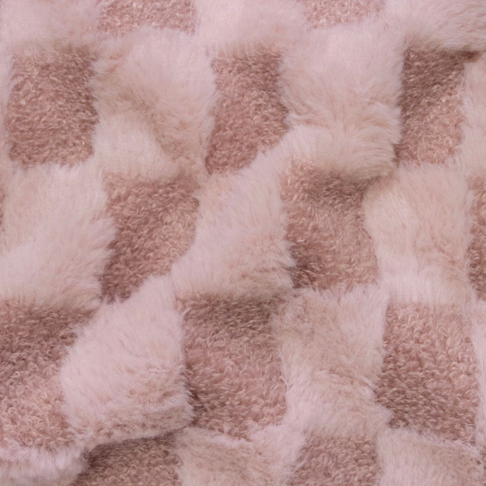 Fellimitat Bouclé Stoff - Karomuster