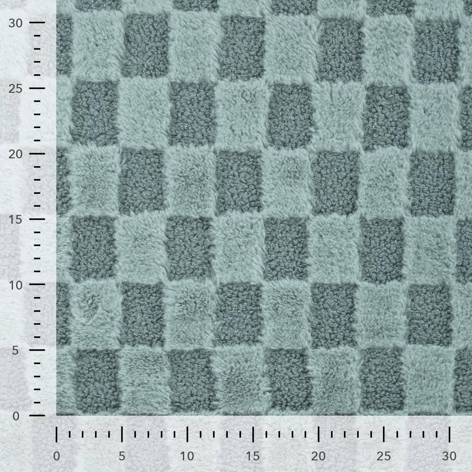 Fellimitat Bouclé Stoff - Karomuster