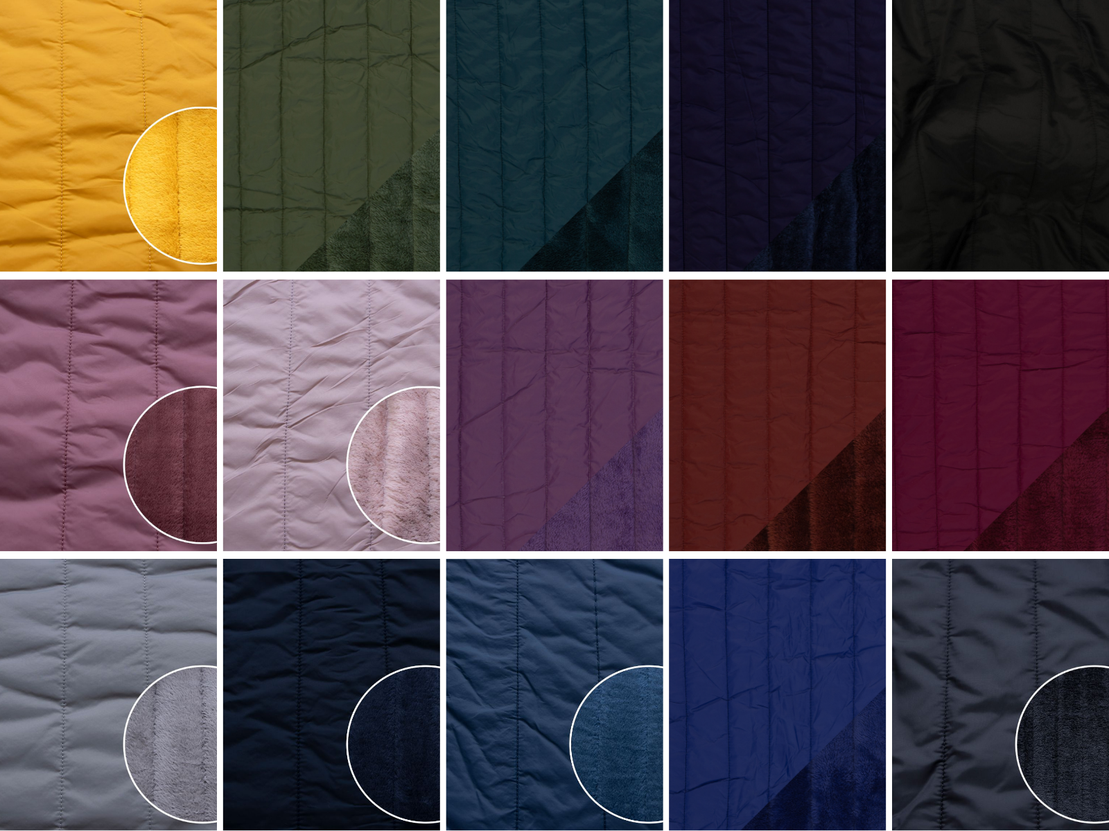 Stepper mit Fleeceabseite Stoff - uni