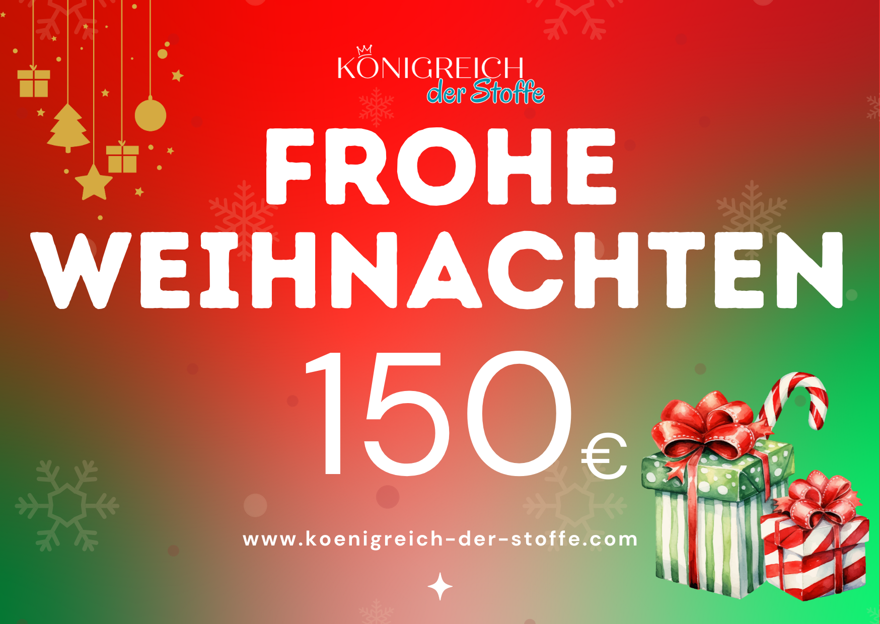 🎄 Weihnachten Gutschein - Königreich der Stoffe