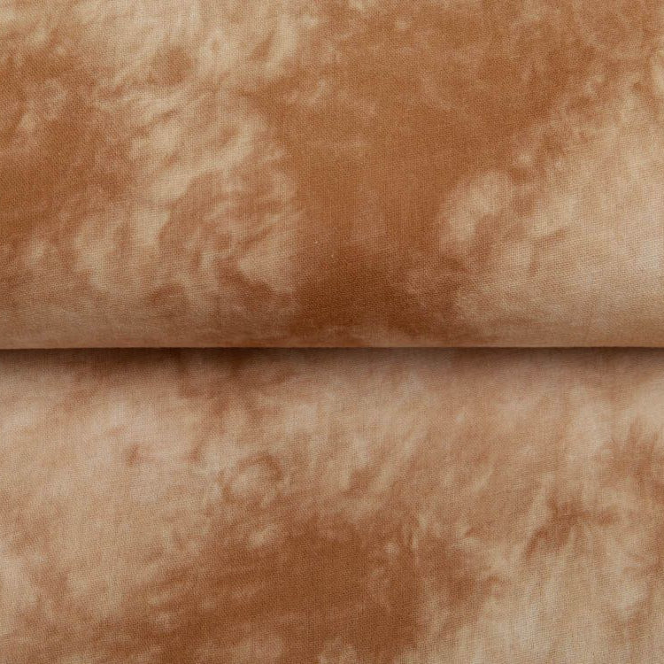 Musselin Baumwolle Double Gauze - Batikstyle - uni braun