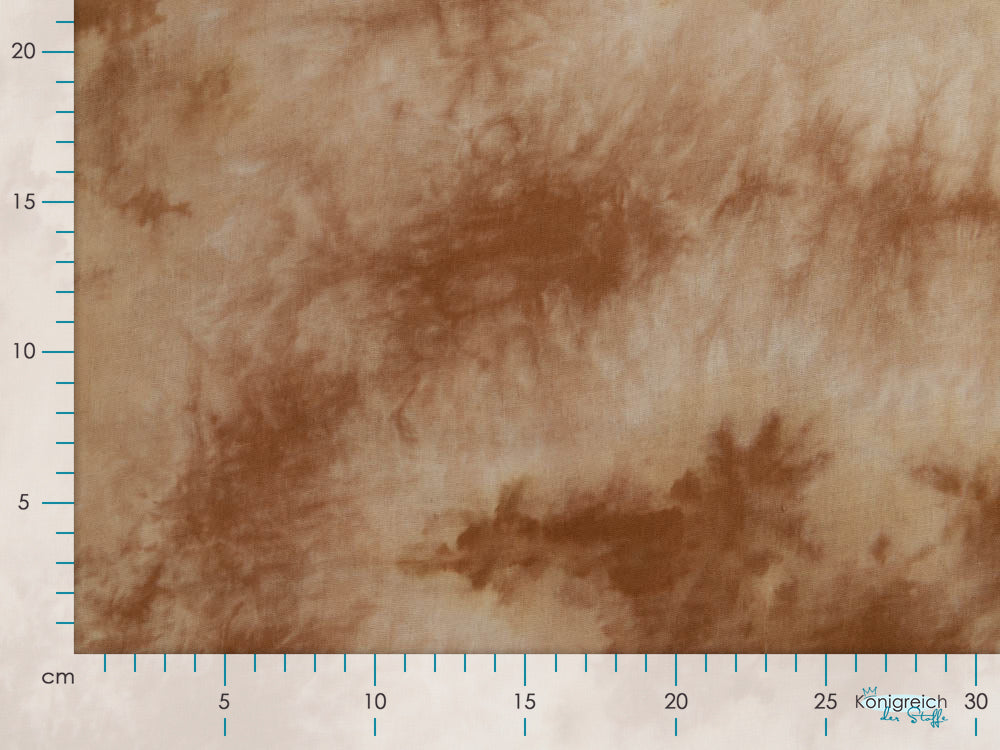 Musselin Baumwolle Double Gauze - Batikstyle - uni braun