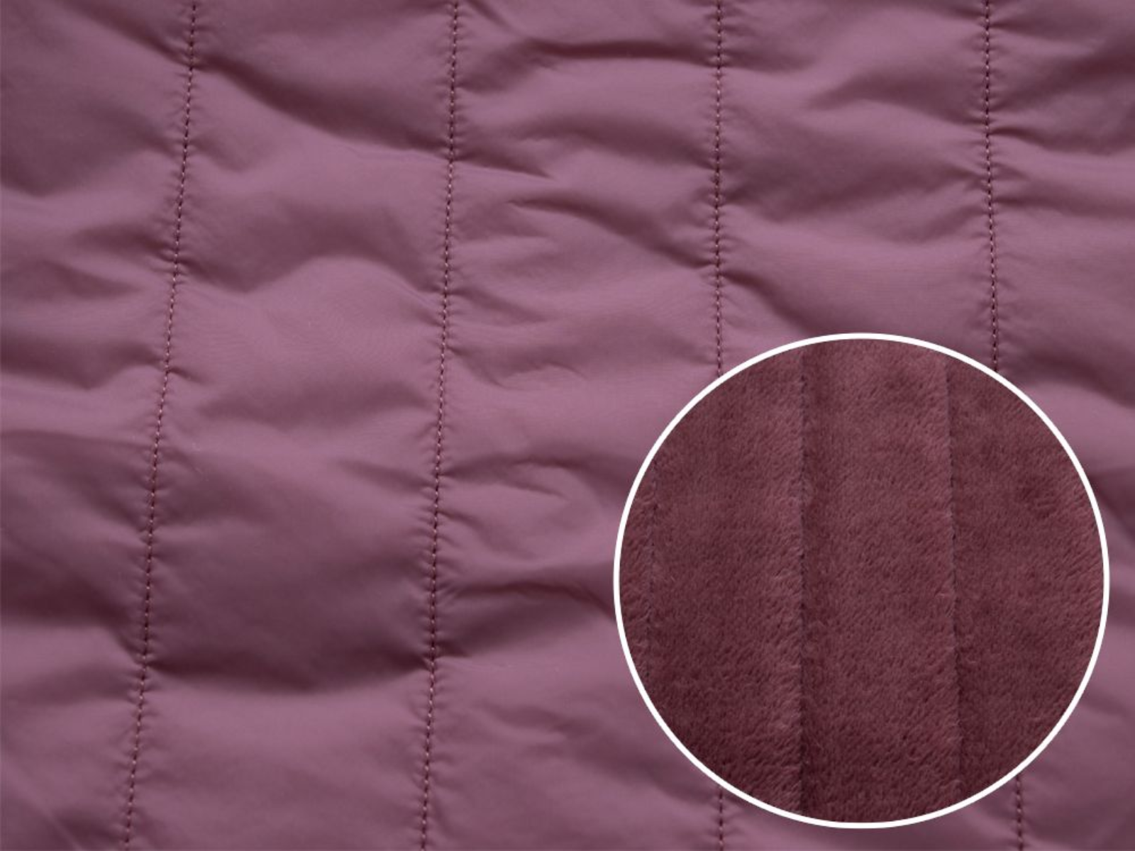 Stepper mit Fleeceabseite Stoff - uni