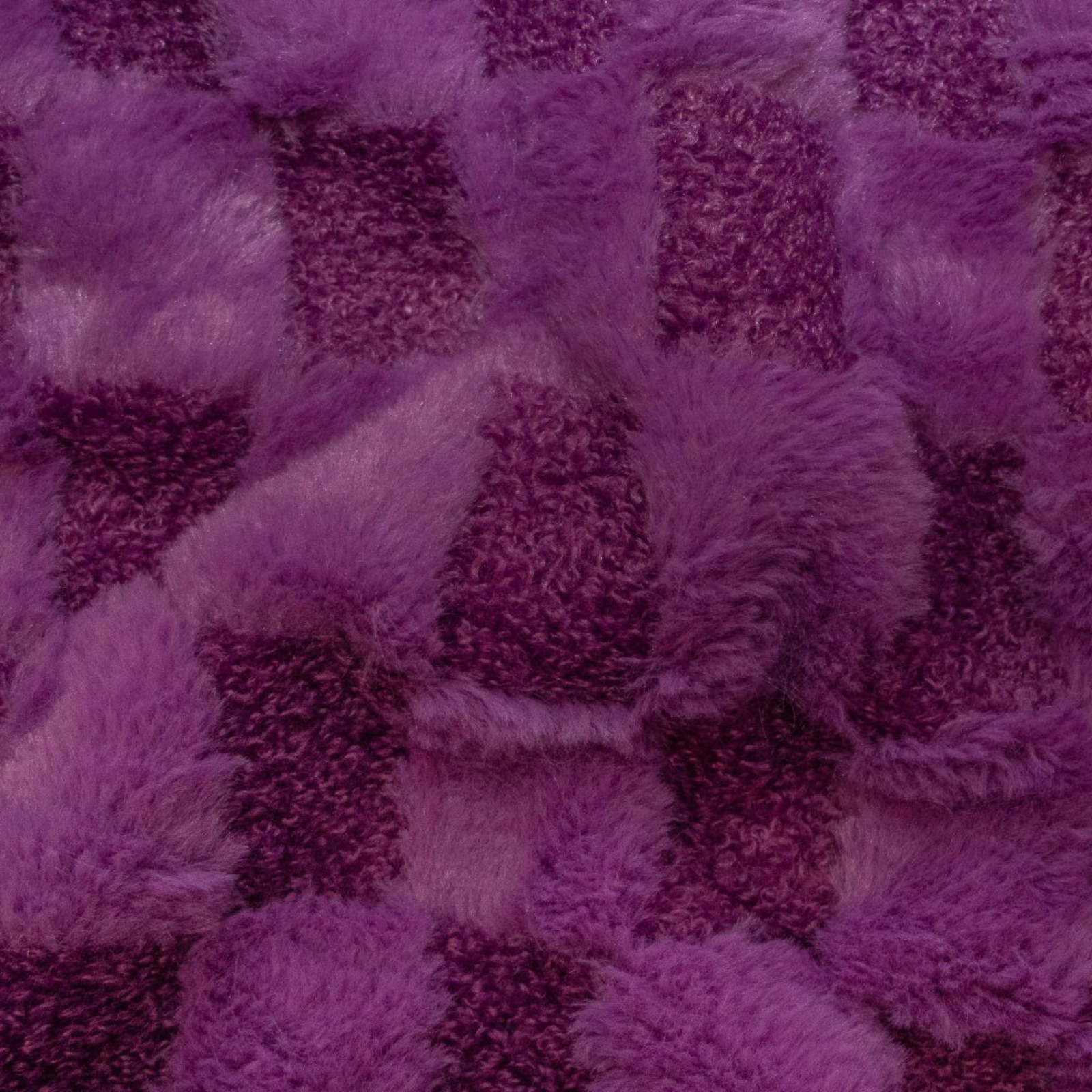 Fellimitat Bouclé Stoff - Karomuster