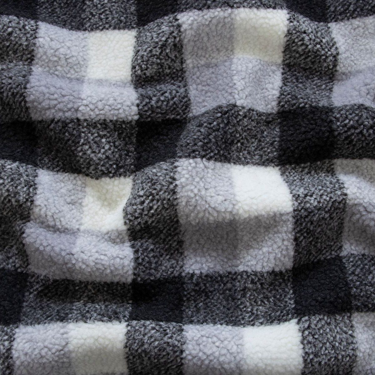 Teddy kariert schwarz - weiß - grau