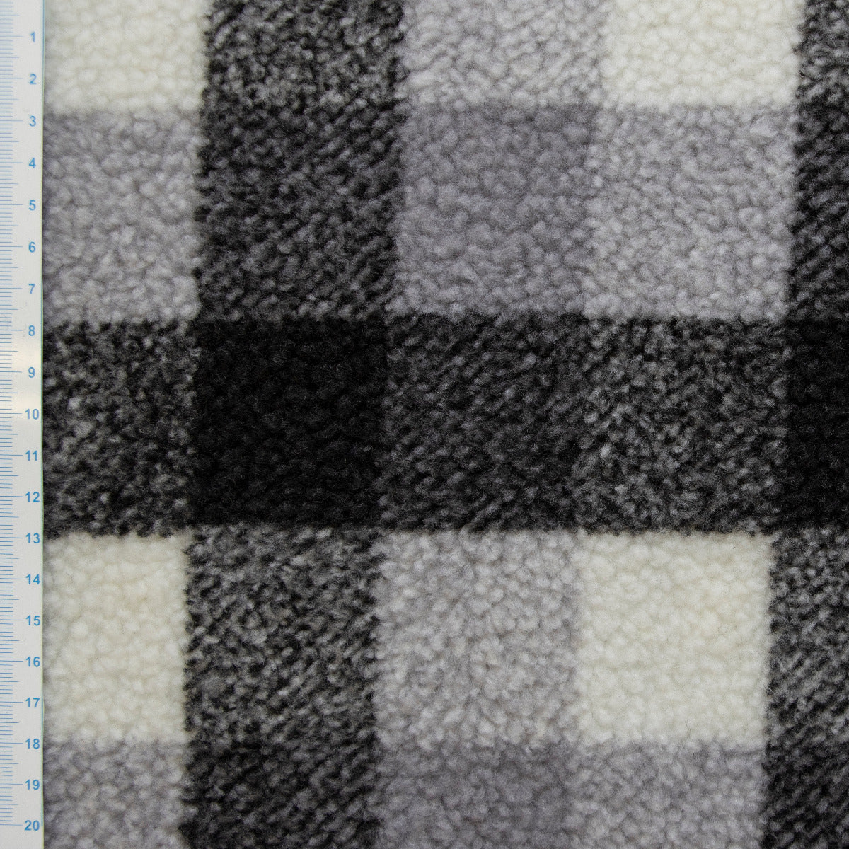 Teddy kariert schwarz - weiß - grau