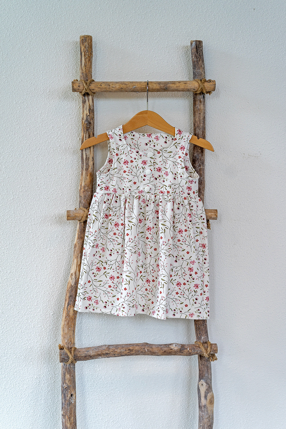 🌸Baumwolle Jersey Stoff Digitaldruck - Rosa Blumen - Wollweiß