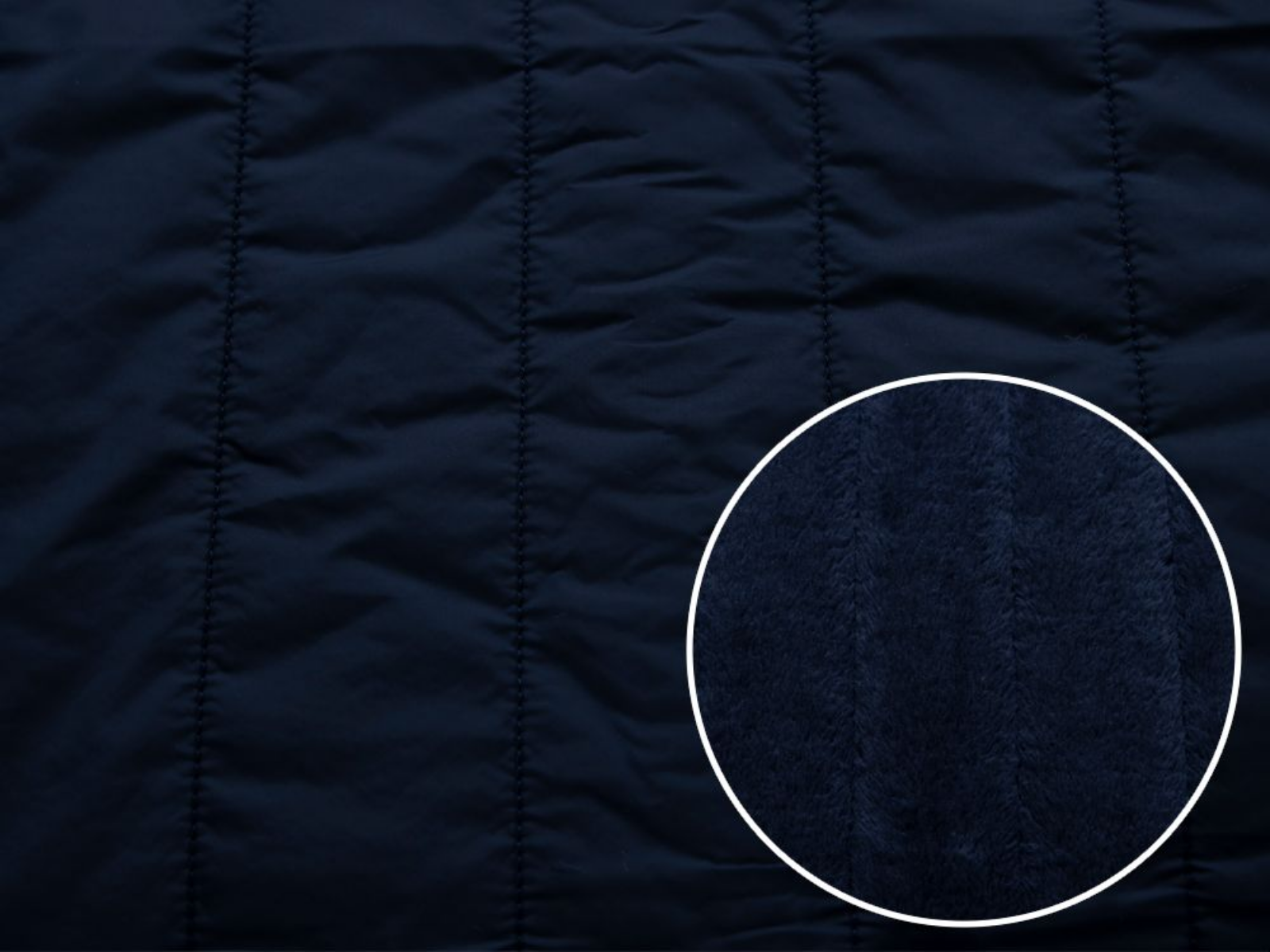 Stepper mit Fleeceabseite Stoff - uni