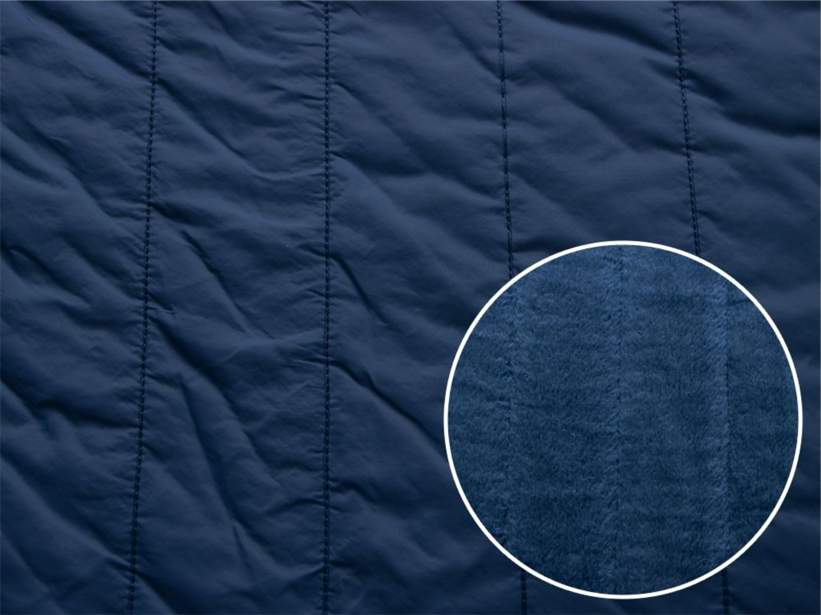 Stepper mit Fleeceabseite Stoff - uni