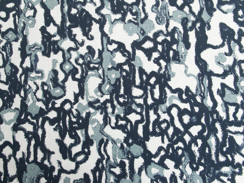 Jersey - Kringel - weiß/blau