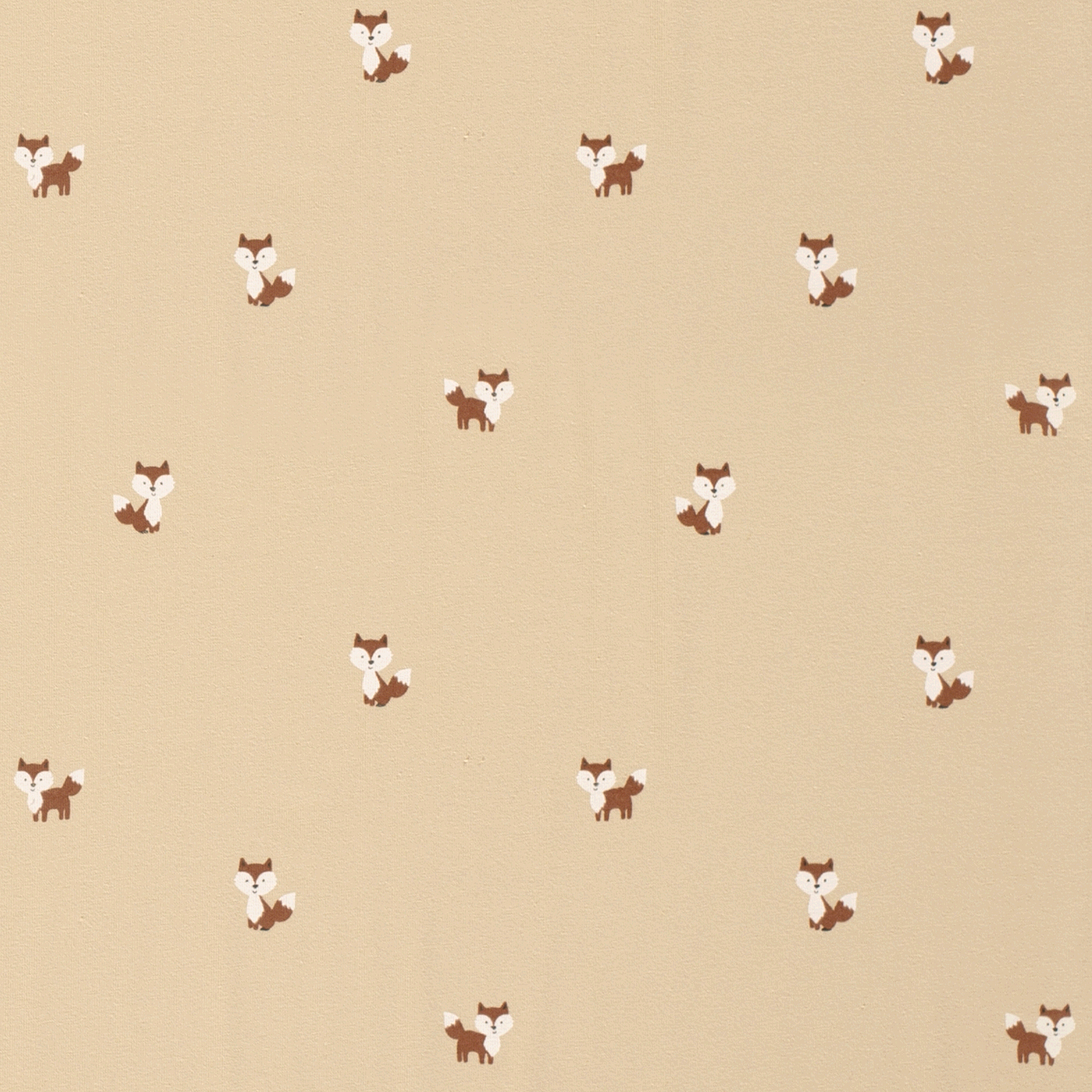 🦊Baumwolle Jersey Stoff Digitaldruck - Füchse - beige
