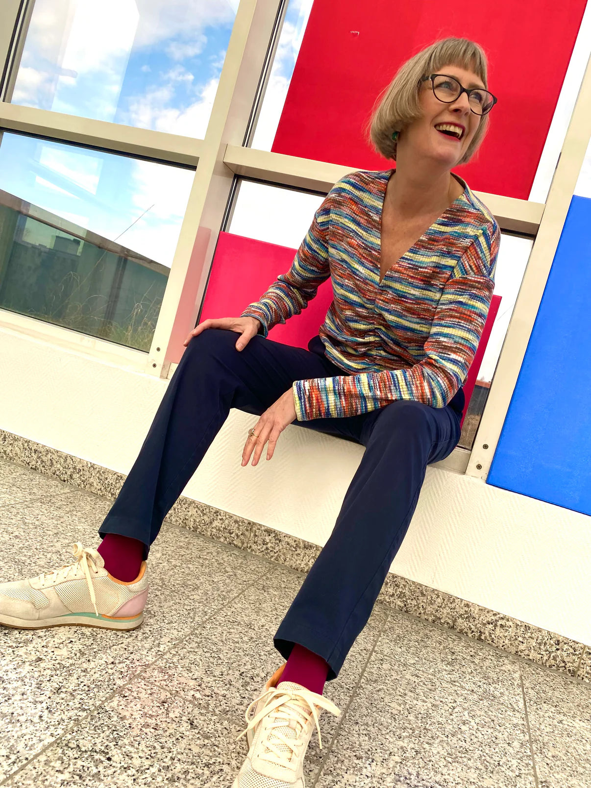 Papierschnittmuster Highwaist Hose Ücke