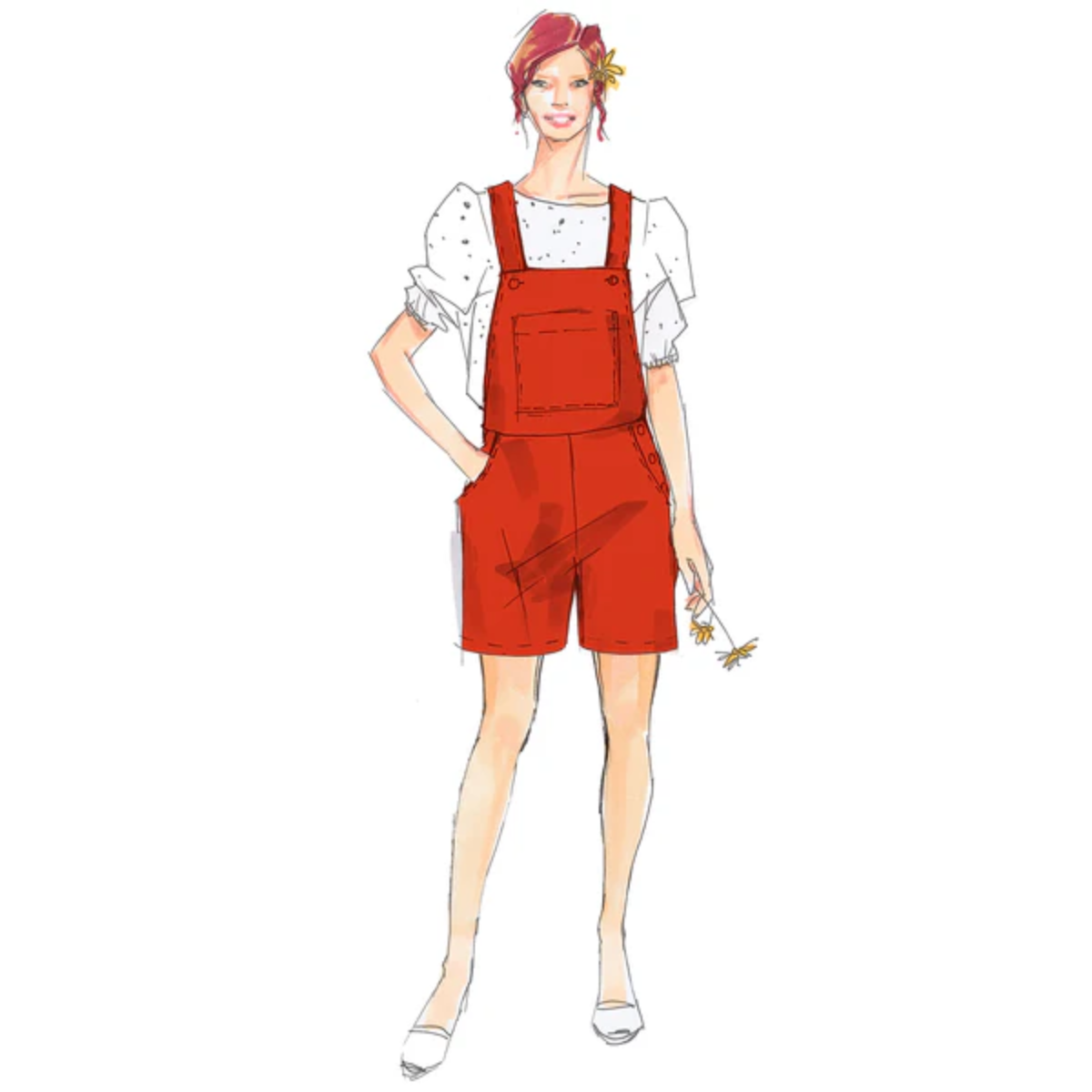 Papierschnittmuster Latzhose Fanny