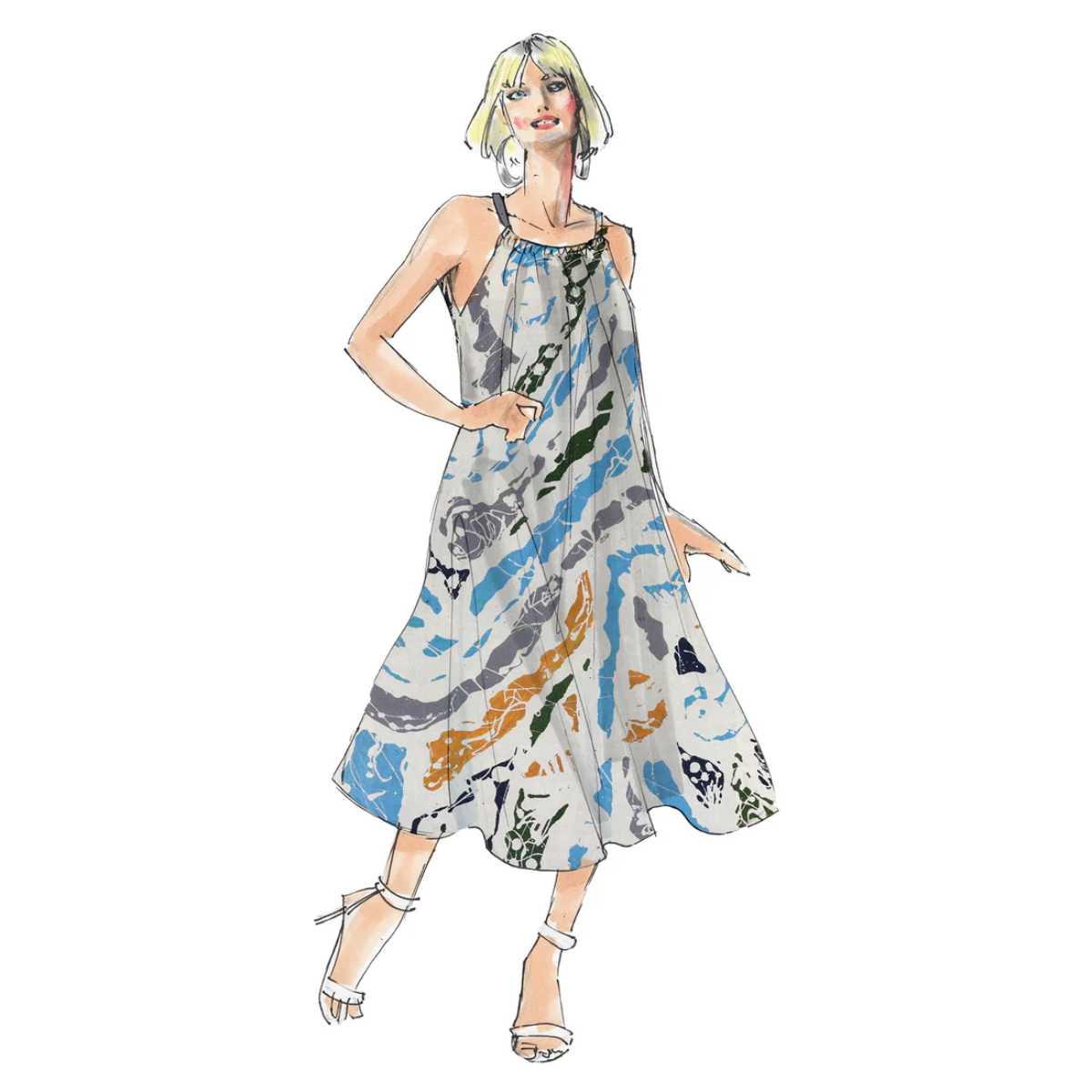 Papierschnittmuster Premium Kleid Capri