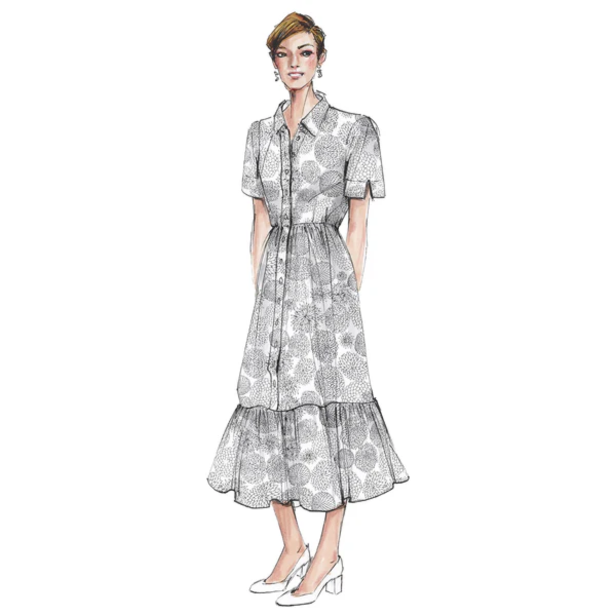 Papierschnittmuster Premium Blusenkleid Cordoba