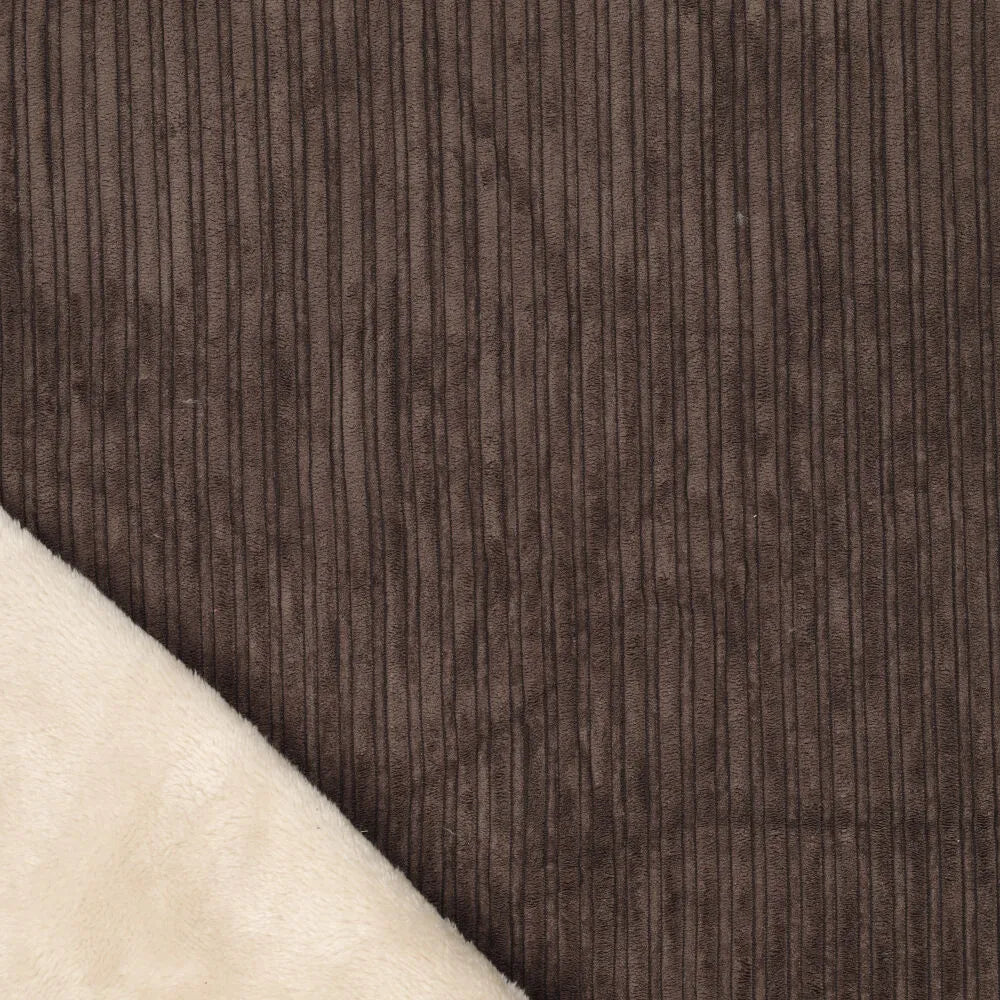 Breitcord mit flauschiger Fellabseite - uni